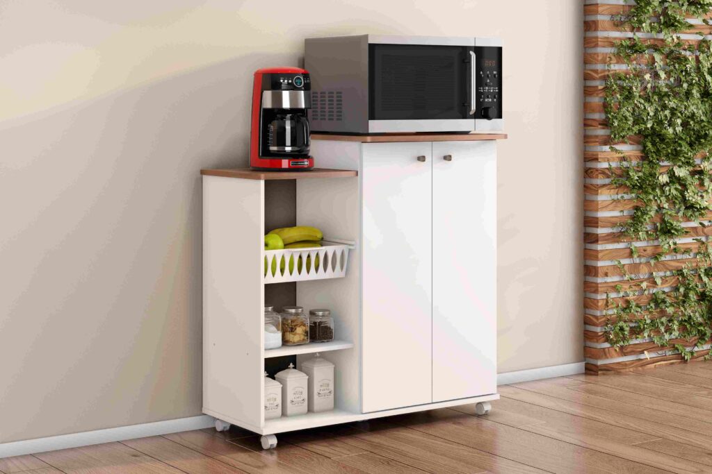 Armario Multiuso Pratico 2P Branco.Natura Zanzini Moveis