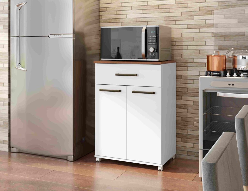 Armario Multiuso Primor 2P1G Branco.Natura Zanzini