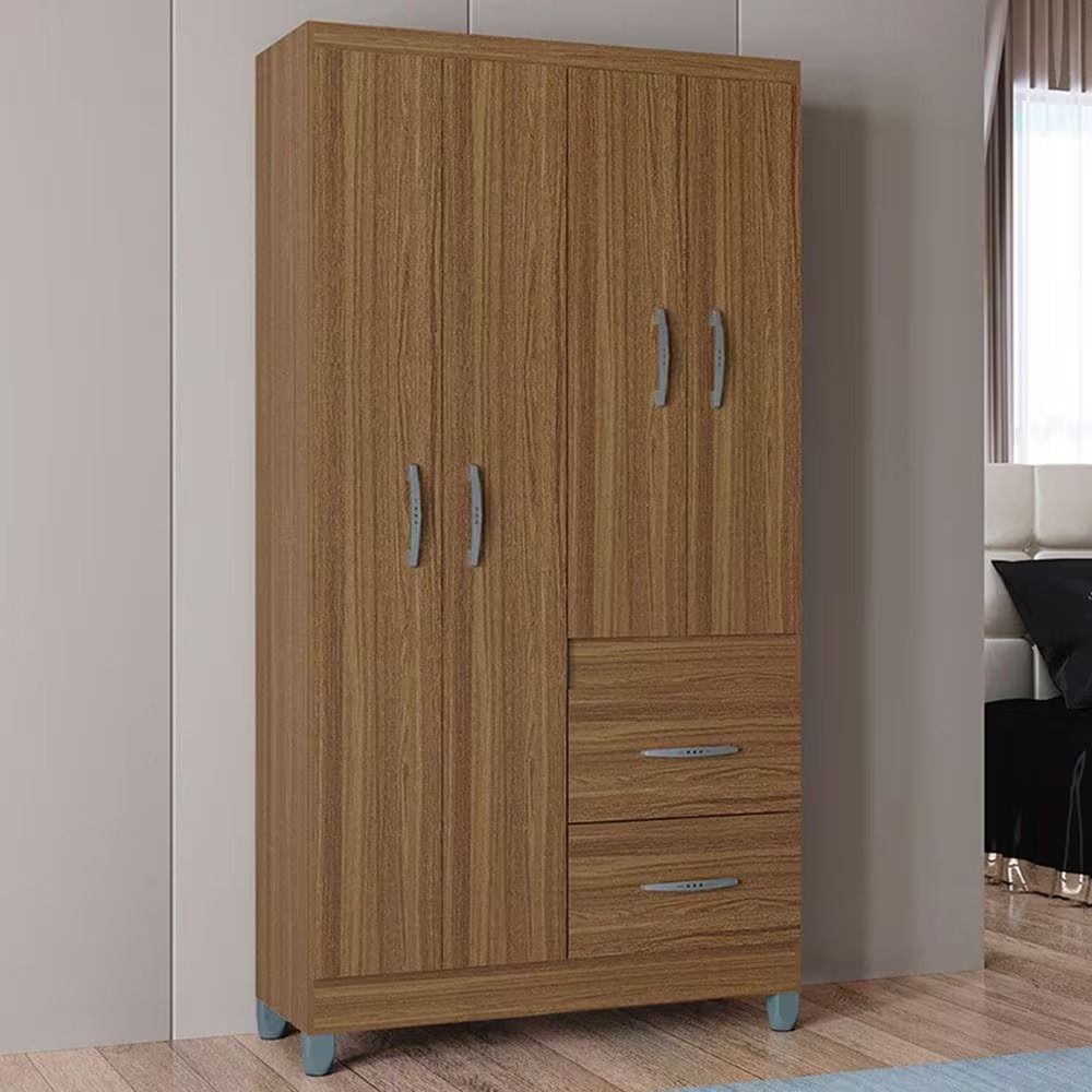 A837.Roupeiro New Marbela 4P2G Castanho Poquema