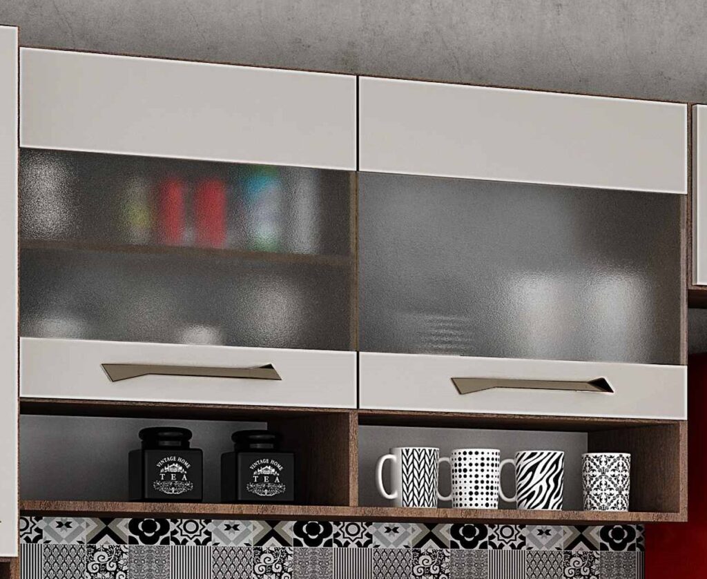 Aereo Basculante Bipartido Jade 2P Castanho.Off White Nyne