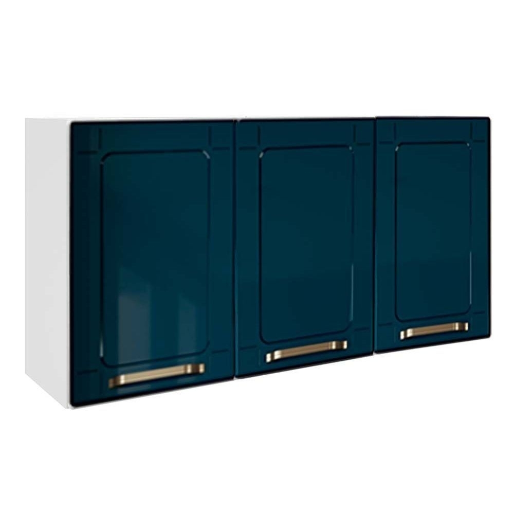 Armario AcoTriplo Med 3P sem Vdr Colors Azul Bertolini