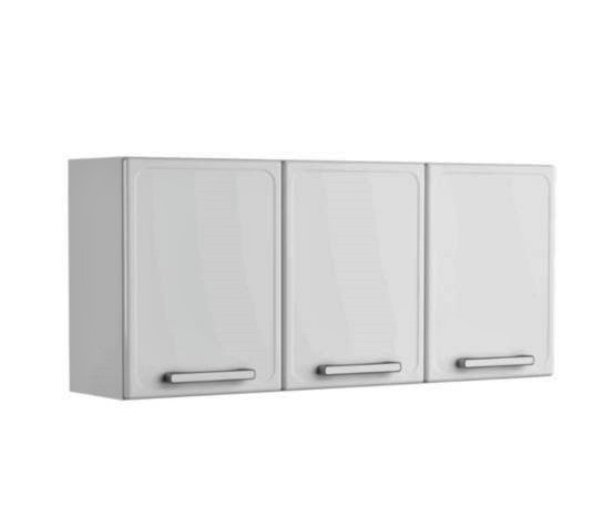 Armario Aco Triplo Medio Mais Gourmet Branco Bertolini