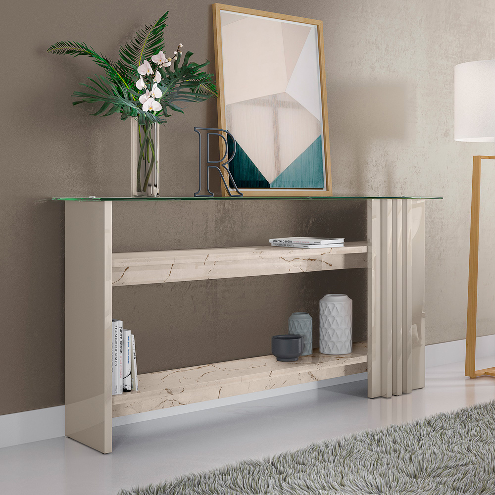 Aparador Frizz Calacata.Off White Madetec