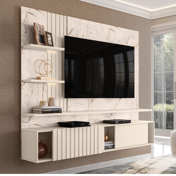 Bancada Suspensa Atena 200 Calacata.Off White Madetec