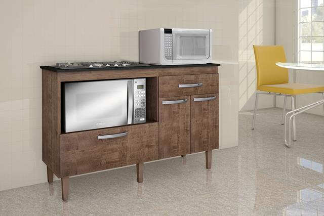 Balcao Palace para Cooktop 4 Bocas Ipe Kaiki