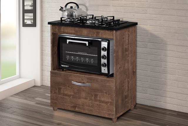 Balcao Salvia para CookTop 4 Bocas Ipe Kaiki