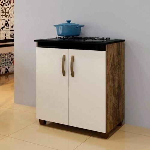 Balcao Cooktop Fox Master 4Bcs c Tampo Ipe.Off Arte Moveis