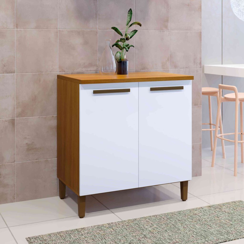 Balcao Ouro 2P Freijo.Branco Arte Moveis