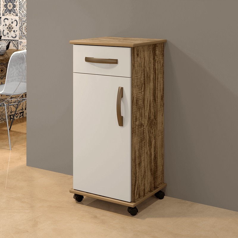 Balcao Palmas Master 1P1G Ipe.Off White Arte Moveis