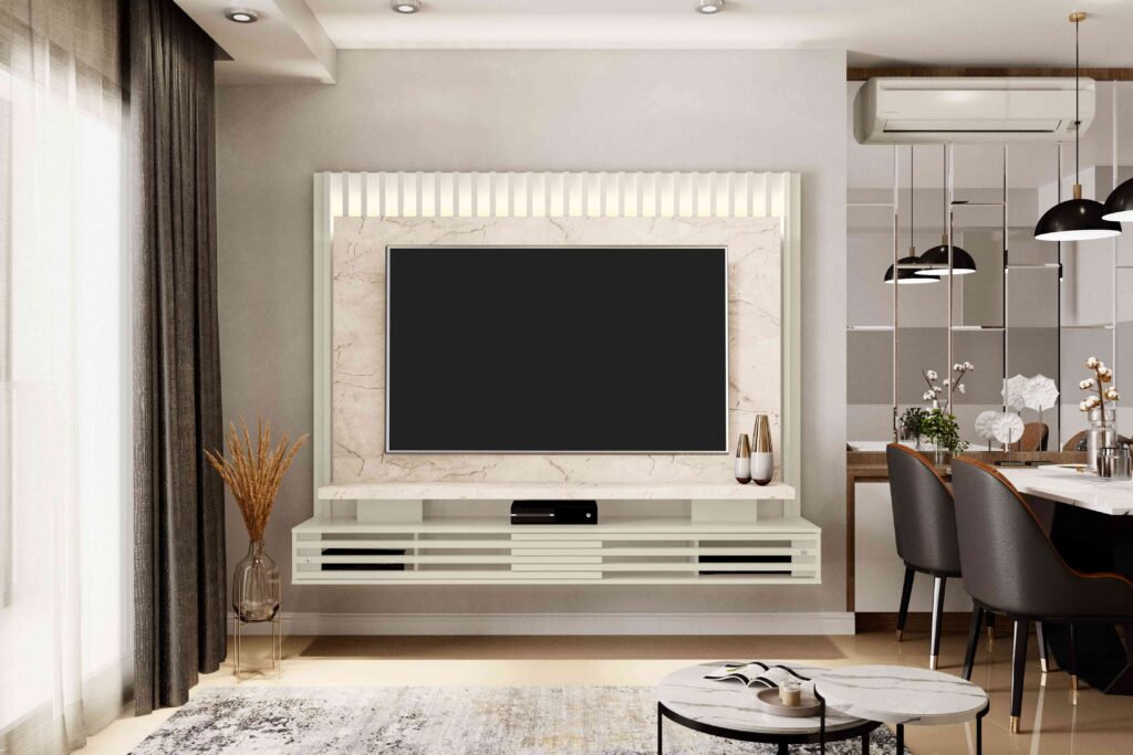 Bancada Suspensa Frizz Presence 2.0 Calacata.Off White Madetec