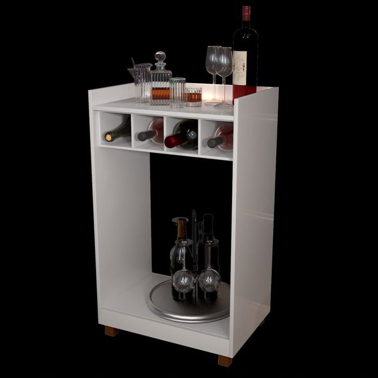 Bar Balcao Julia com Garrafeiro Branco Minas Plac