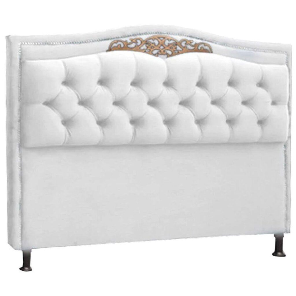 Cabeceira King Belize 195 Corino Branco 2500 SR Cabec