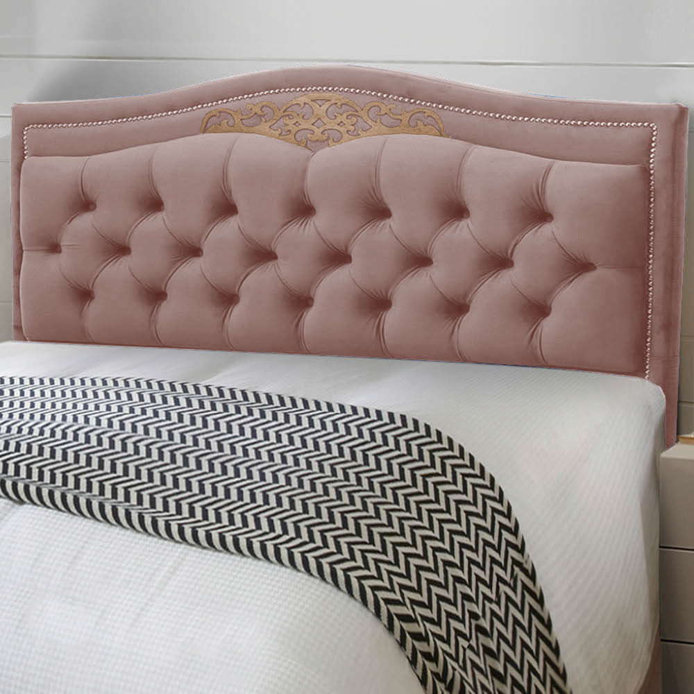 Cabeceira King Belize 195 Veludo Rose 2300 SR Cabec