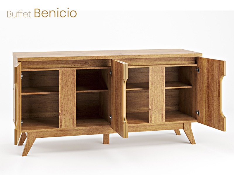 Buffet Beni 4P Visualizacao Interior Viero