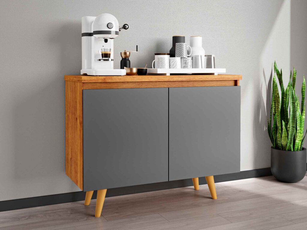 Buffet Uno 2P Mel.Cinza Viero