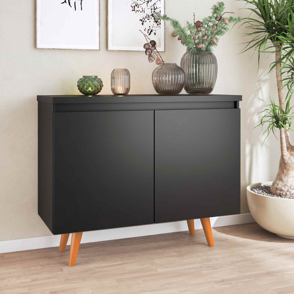 Buffet Uno 2P Preto Viero
