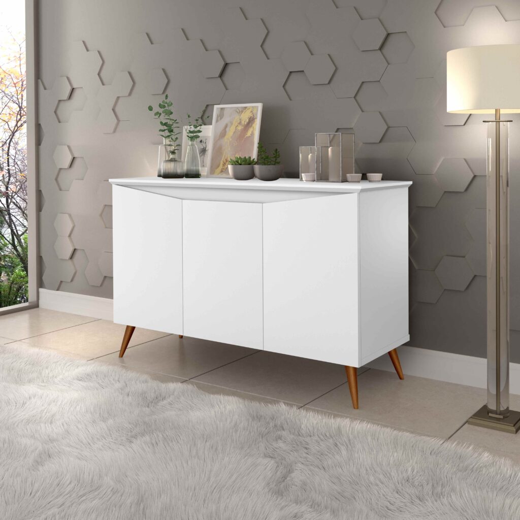 Buffet Aparador Encanto 3Pts Branco Maria M