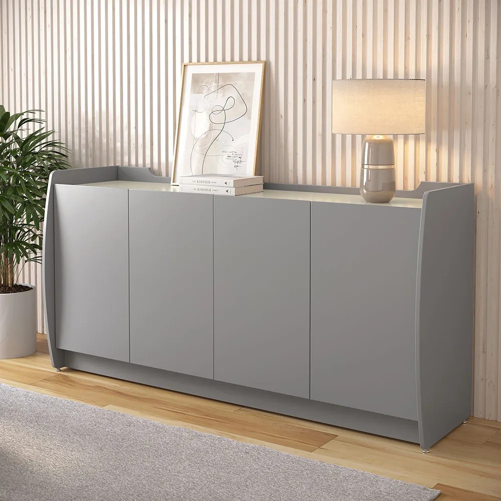 Buffet Sublime 160 4P Cinza.Off White Gelius