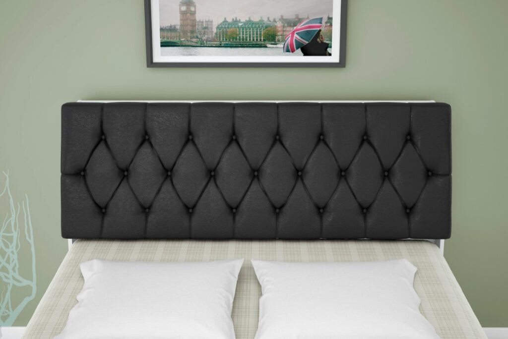 Painel Capitone Casal para Cabec Isis F86 Preto 013 Framar