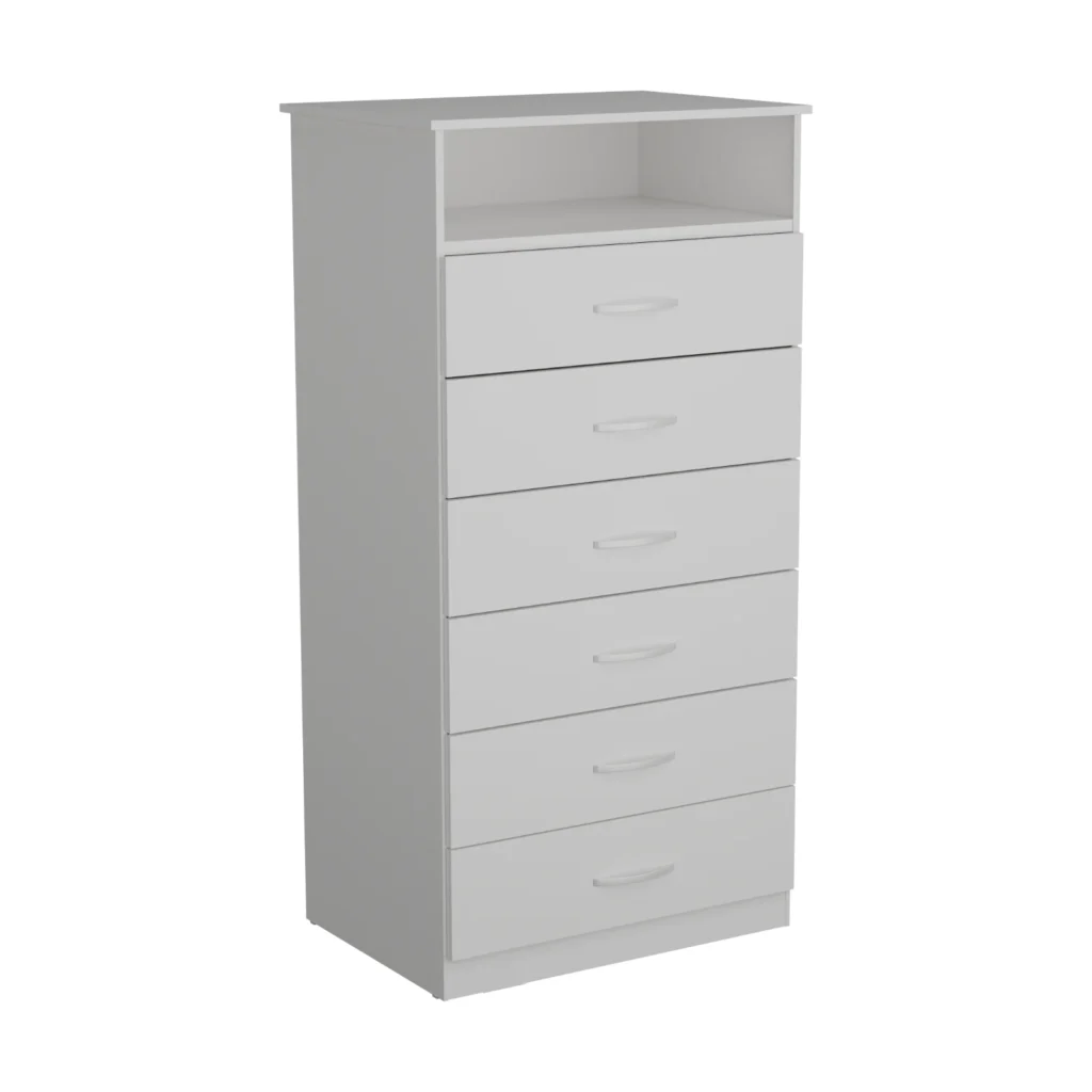 Cômoda Itaperuna-Búzios 6 Gavetas Branco AS Móveis
