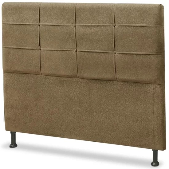Cabeceira Casal London 140 Veludo Suede Capuccino SR Cabec