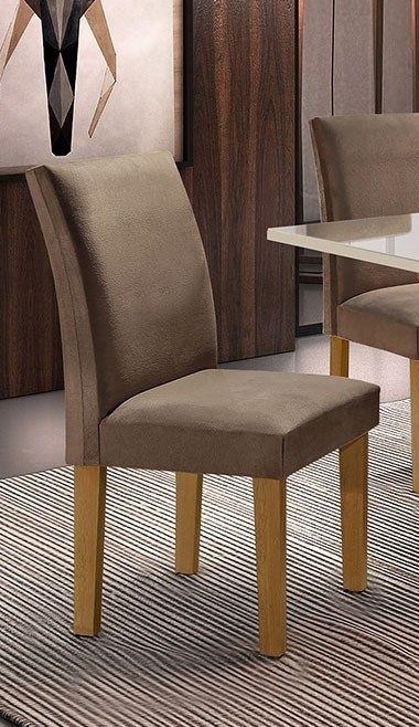 Kit com 2 Cadeiras Classic Suede Marrom 052 Ipe Cel Mov