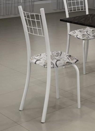 Kit com 4 Cadeiras Dany Arabesco.Branco Soma