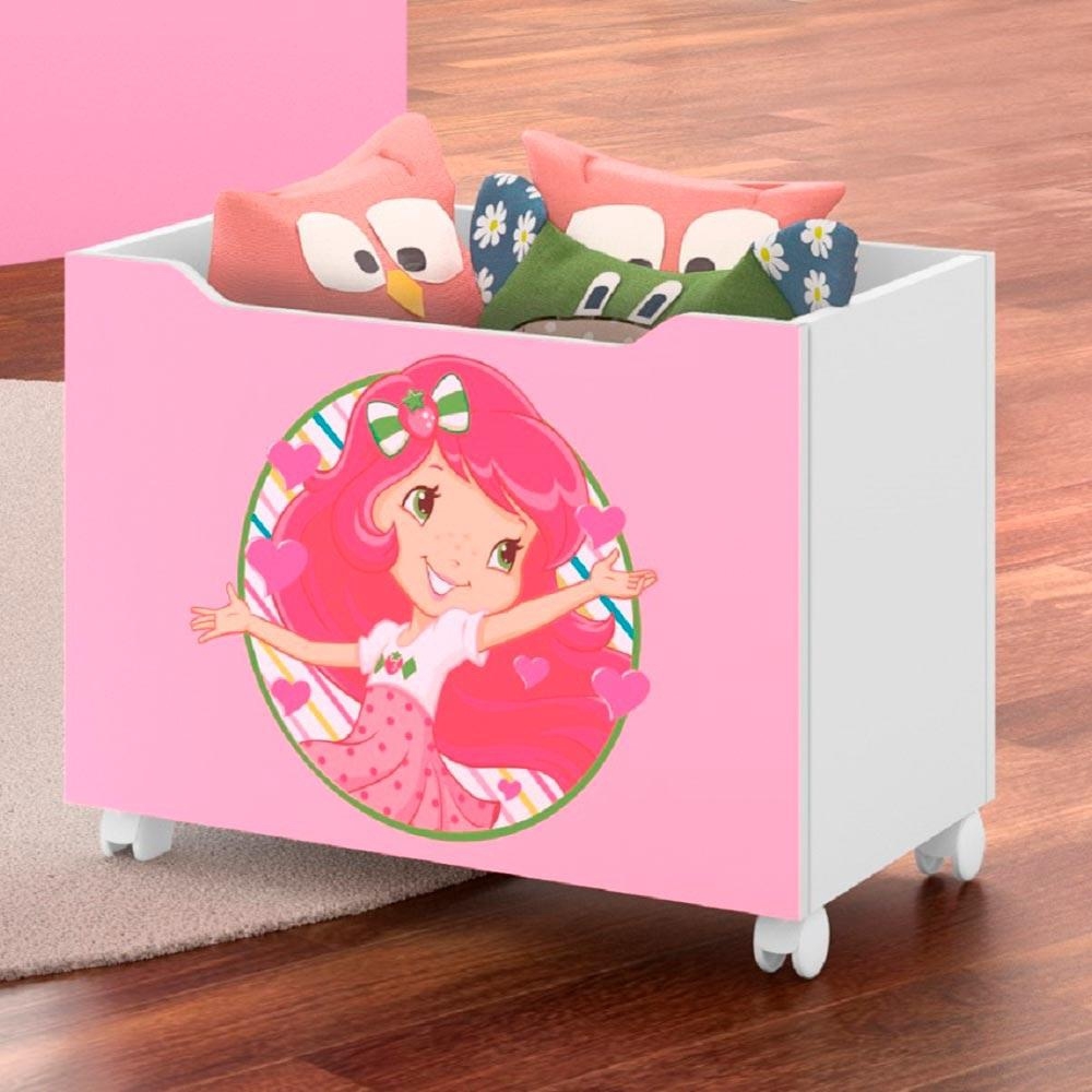 Caixa para Brinquedos Lara Moranguinho Rosa J A Mov