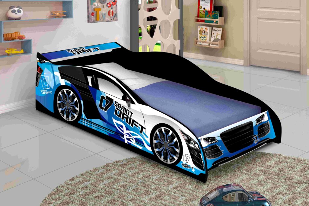 Cama Infantil Carro Drift Azul J A Moveis