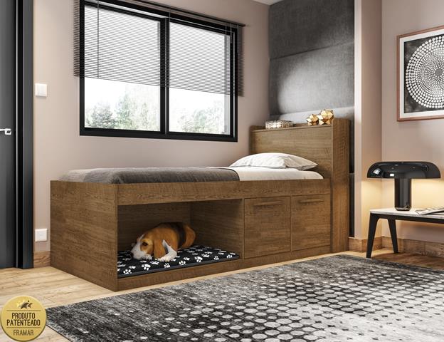 Cama Solteiro Puppy F98 Malbec Framar