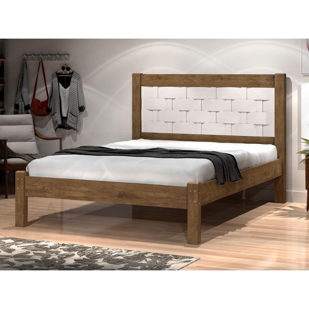 Cama Casal Laila Jequitiba.Off White Flex J A Moveis