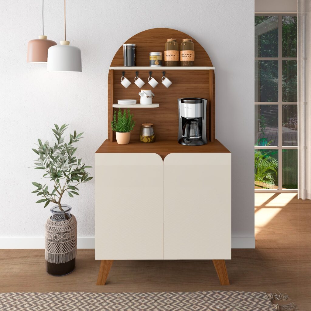 Cantinho do Cafe Viena 2P Cedro.Off White Artely
