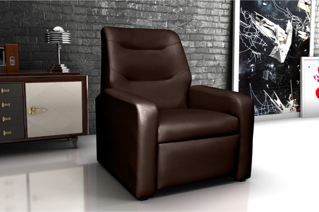 Poltrona do Papai D Prime Corino Marrom Escuro 1004 D Salla