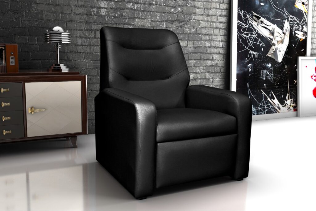 Poltrona do Papai D Prime Corino Preto 1005 D Salla