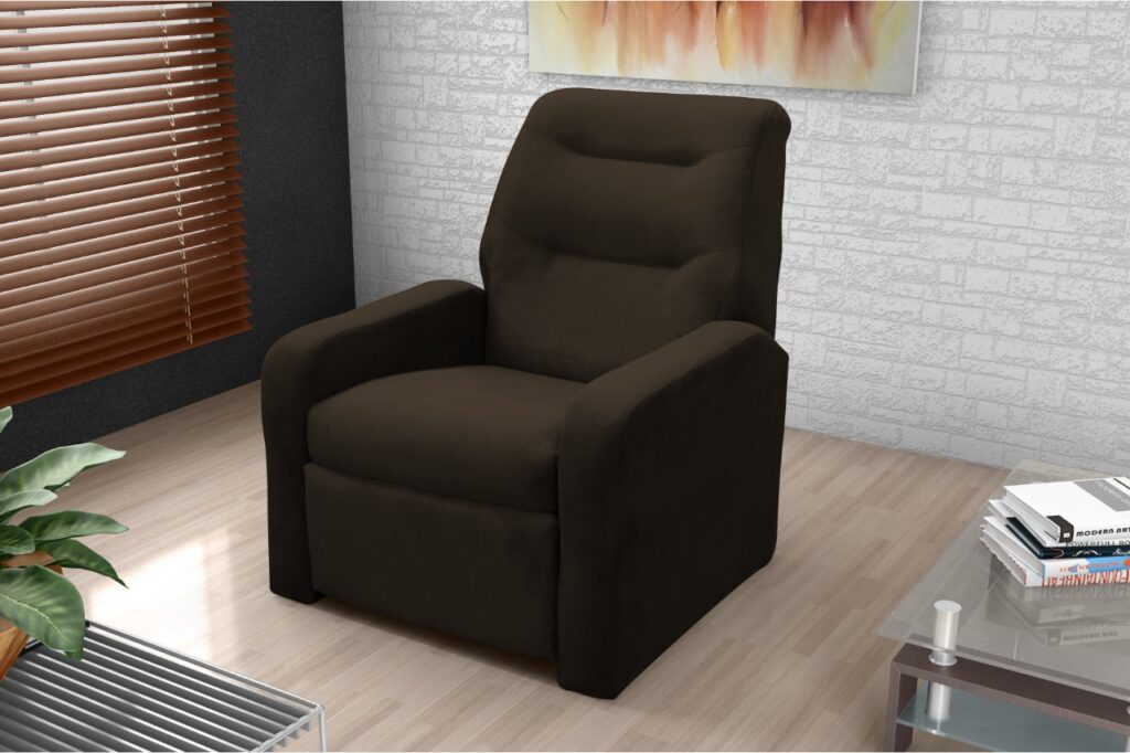 Poltrona do Papai D Prime Veludo Inca Marrom 17 D Salla