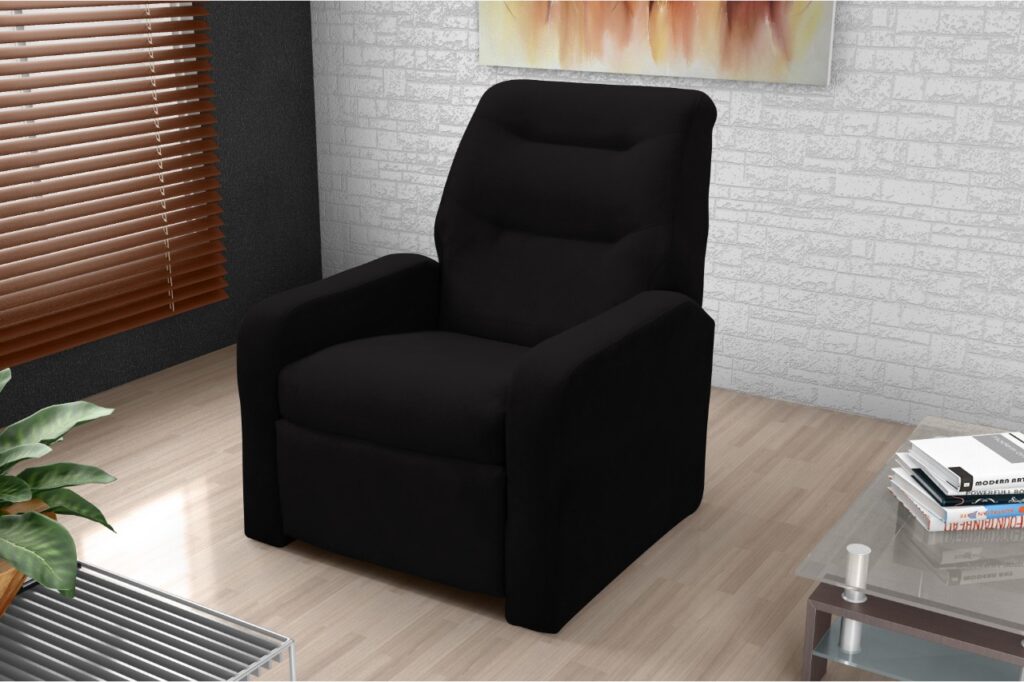 Poltrona do Papai D Prime Veludo Inca Preto 13 D Salla