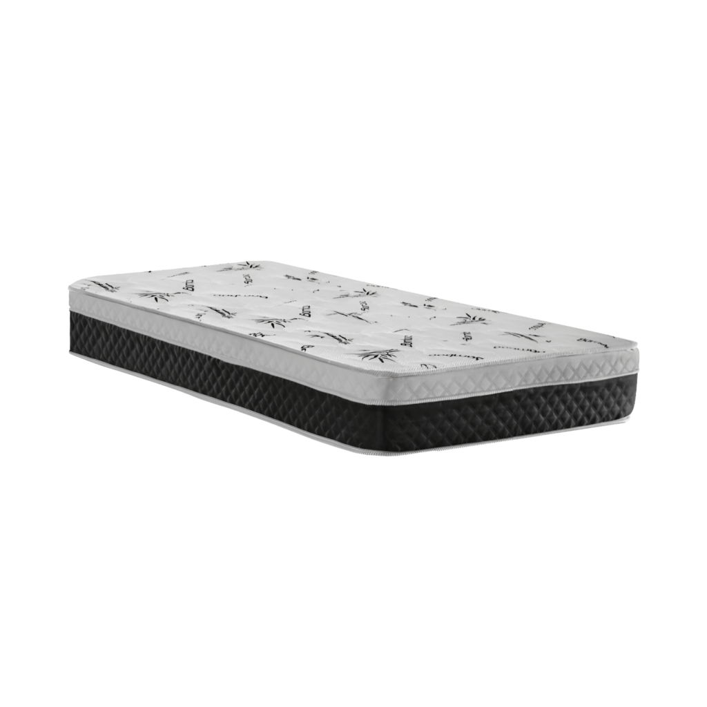 Colchão Solteiro Flórida Molas Ensacadas 88x188x23 Preto Cristalflex