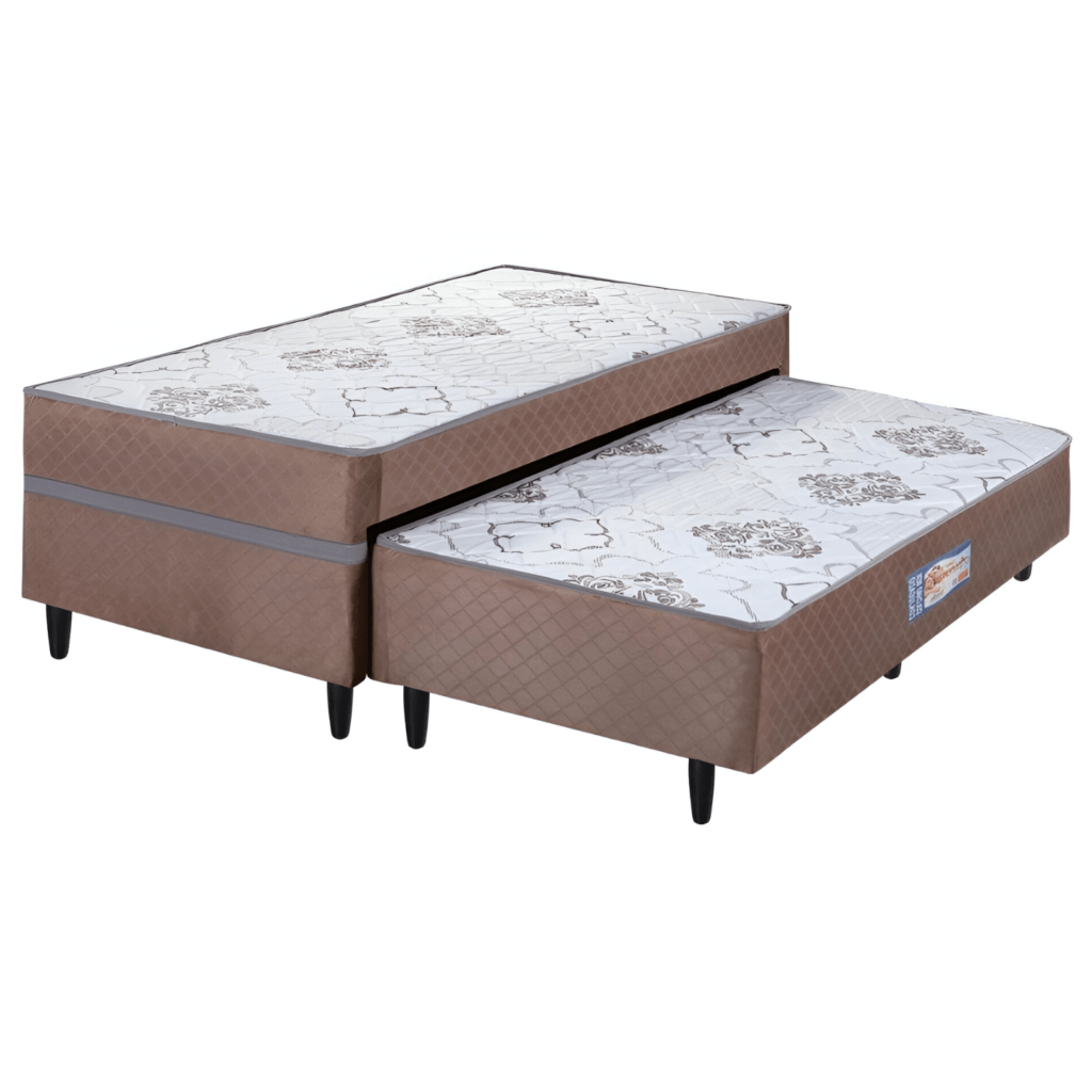 Colchobox Solteiro Açucena com Cama Auxiliar Ortopédico 88x188x58 EcoTec
