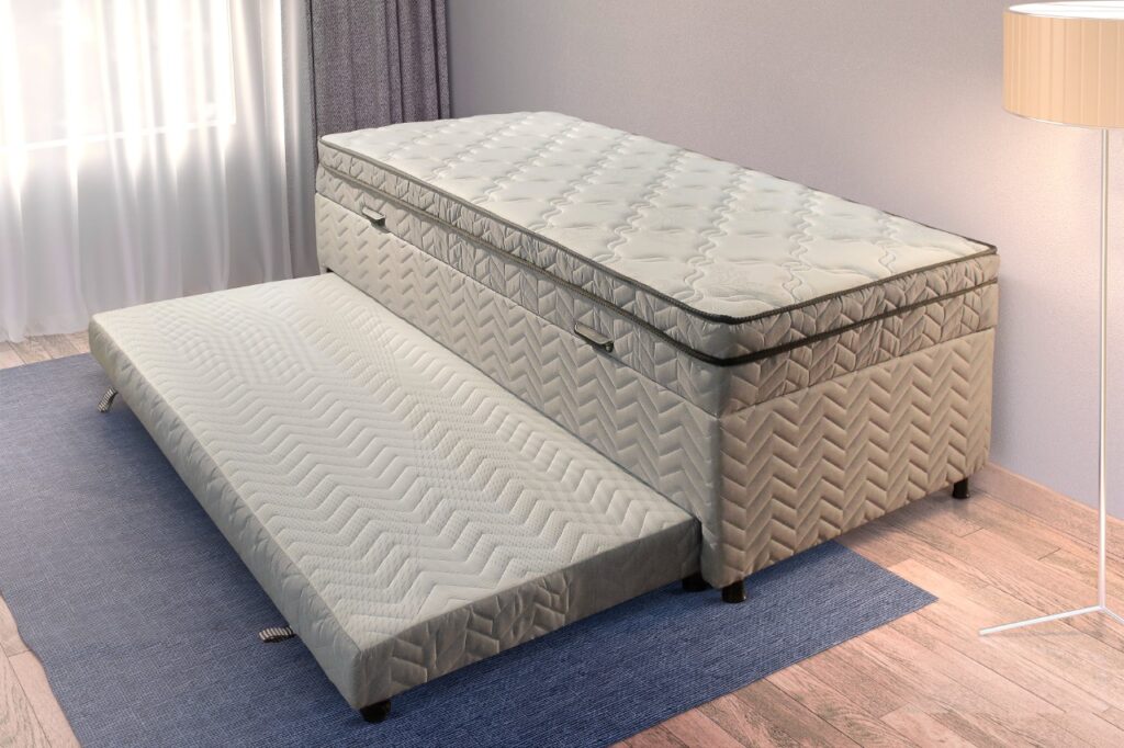Colchobox Baú Solteiro Sublime Molas Extrapedic com Cama Auxiliar 88x188x63 Paropas