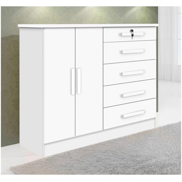 Comoda New Athos 5G2P Branco D Doro