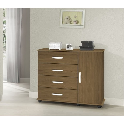 Comoda Veneza 4G1P Amendoa Wood Primus