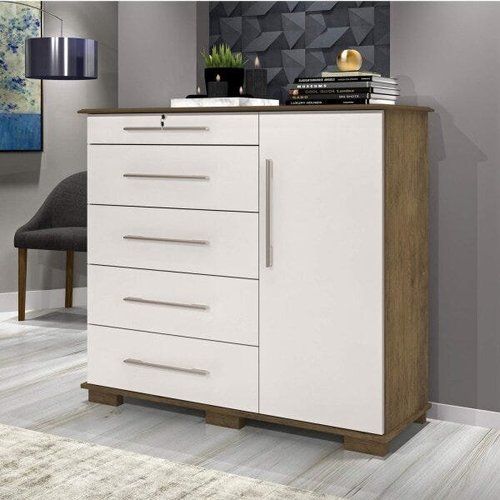 Comoda Detroit New 5G1P Jequitiba.Off White J A Mov