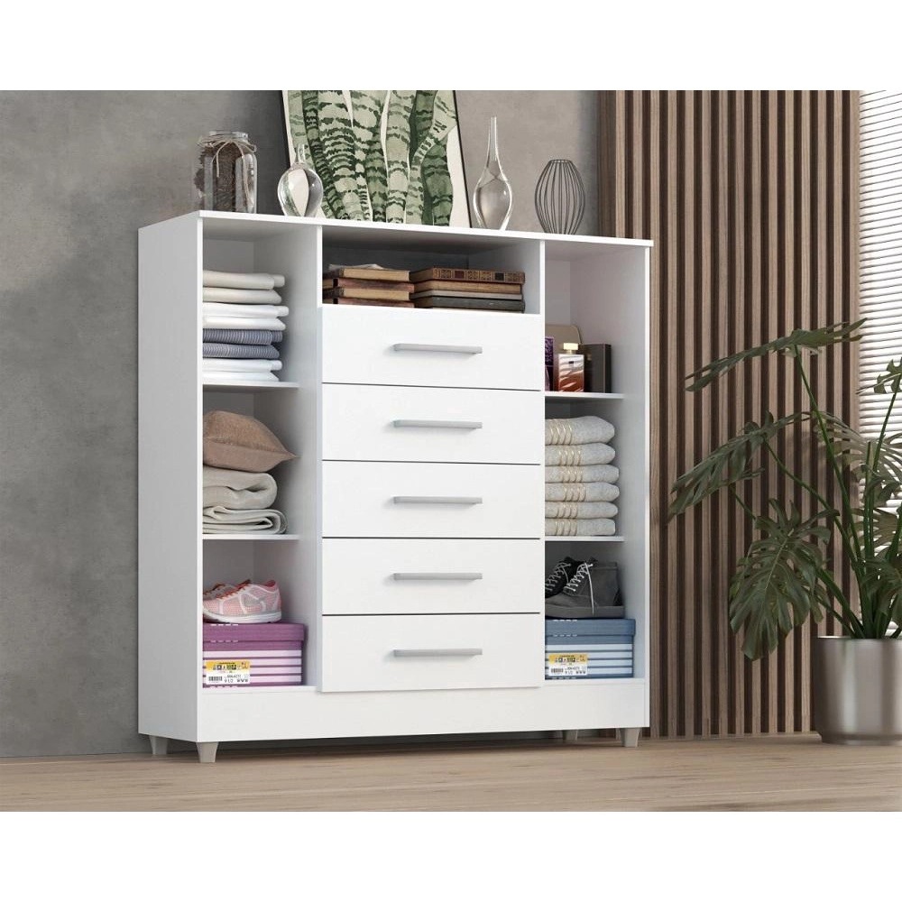 Comoda Isabele 5G2P1N Visualizacao Interior Quarta Divisao