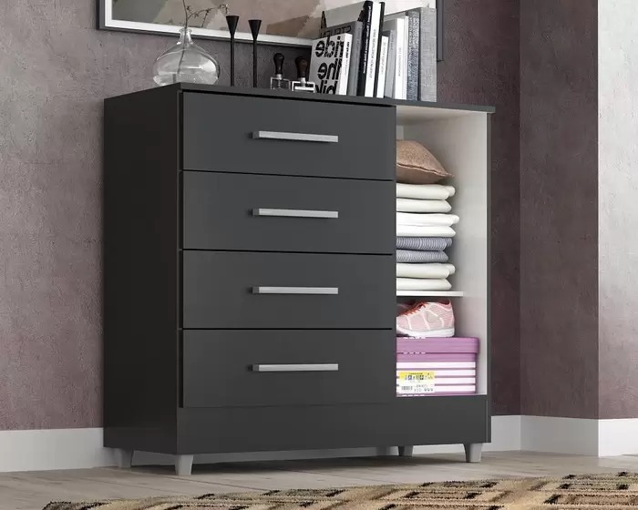 Comoda Laura 4G1P Visualizacao Interior Quarta Divisao