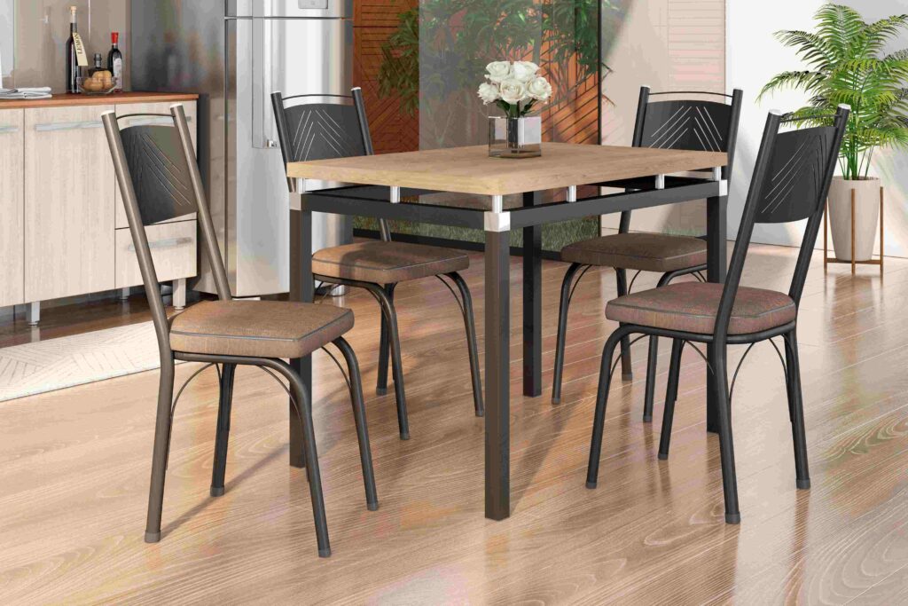 Mesa Malva TpBP 91×68 4Cds 151 Nature.Preto Artefamol