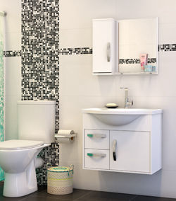 Conjunto Apus 60 com Pia 1Pt 2Gvs Branco.Branco Cerocha