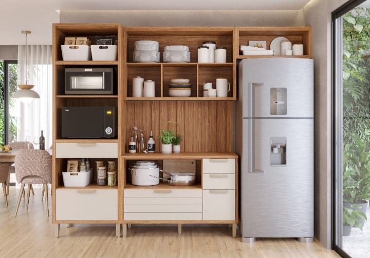 Cozinha Completa Eloise 6P6G 4 Pecas Visualizacao Interior MGM Moveis