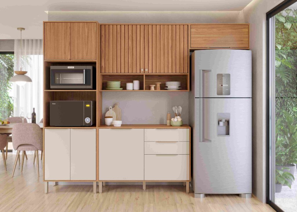 Cozinha Completa Divina 9P2G 4 Pecas Freijo.Off White MGM