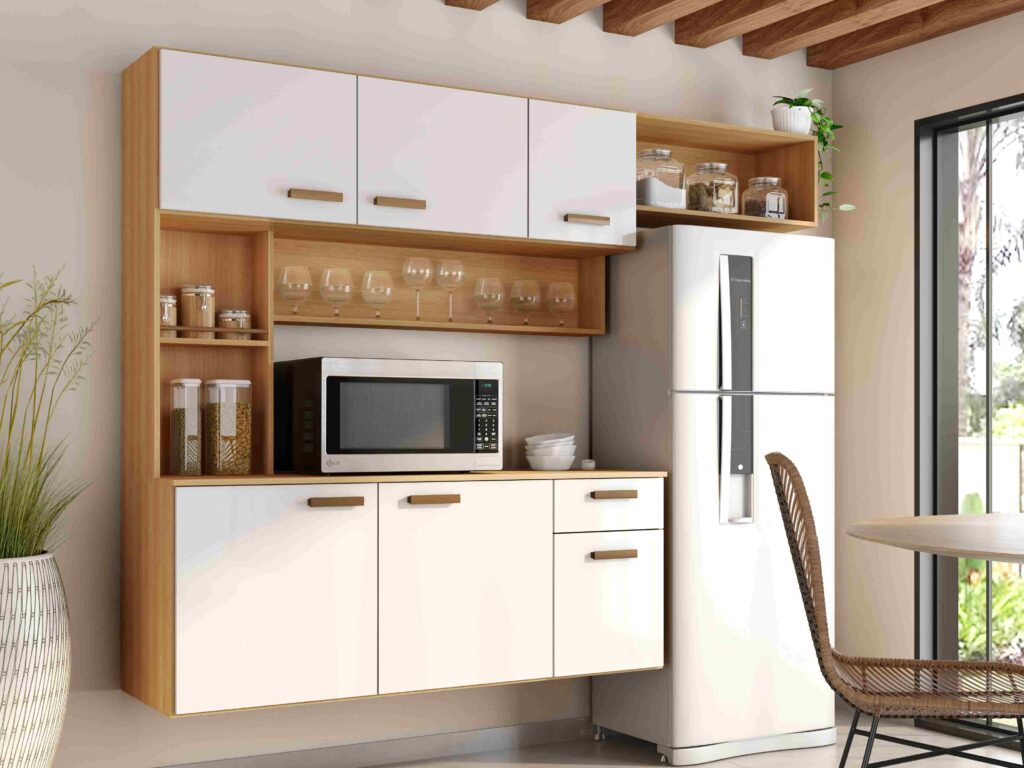 Cozinha Suspensa Manu 180 6P1G Freijo.Off White Poliman