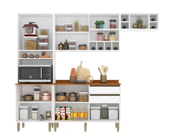 Cozinha Perola 4 Pecas Visualizacao Interna Salleto